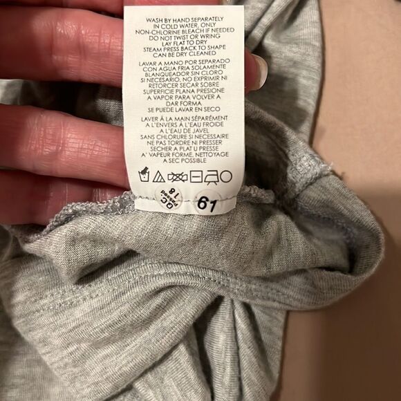 Cabi size small light grey super soft knit twist front long sleeve top EUC - Picture 5 of 7